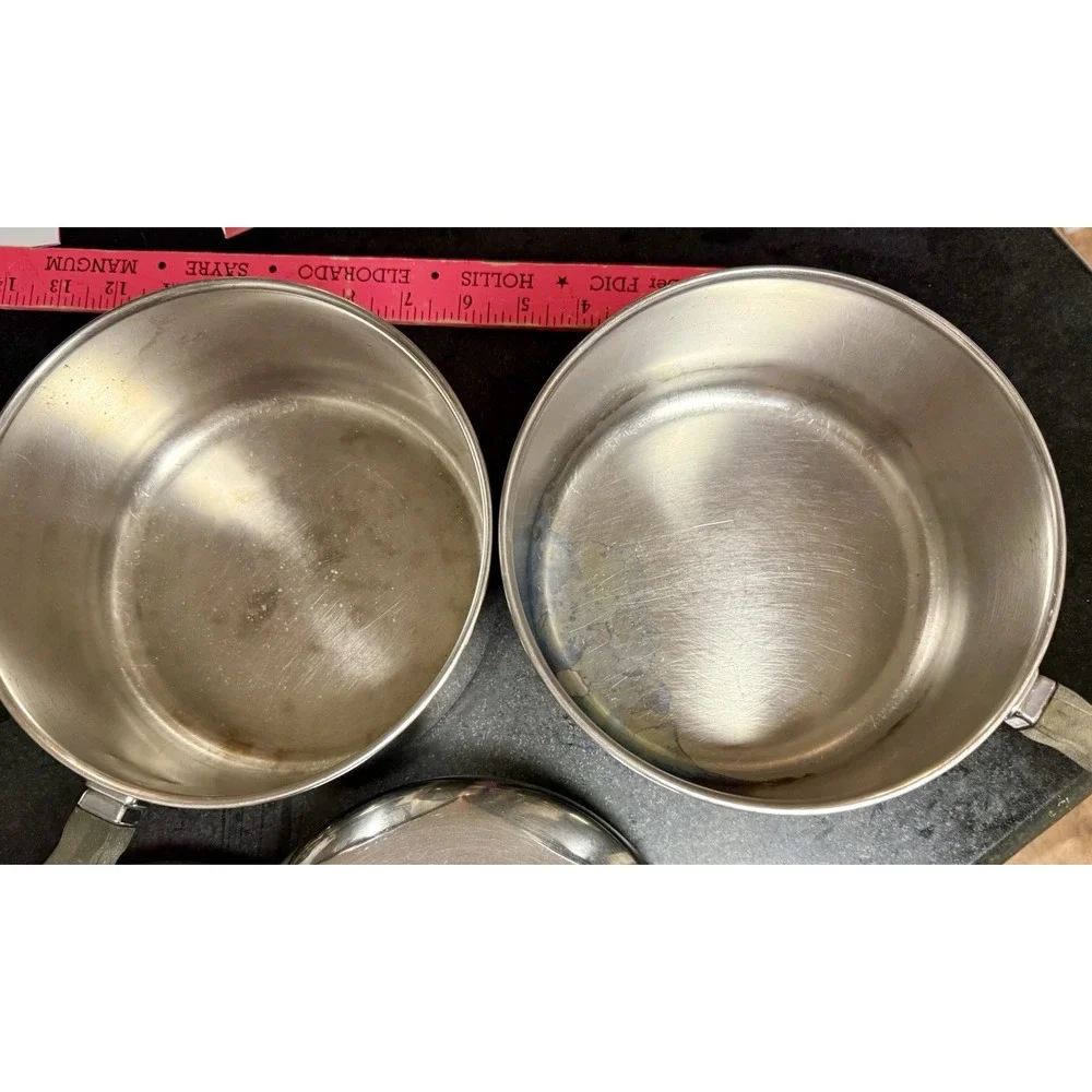 Vintage Farberware Bronx NY USA Stainless Steel Cookware 16 Pc Pot Pan Lid Lot